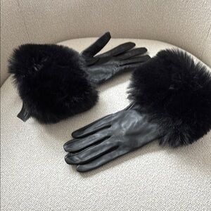 GLOVES Mens Guantes ZARA Sin Dedos De Punto Para Mujer Gris